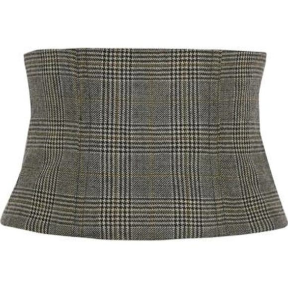Tibi **NWT** Chester Checked Wool Corset. Size 12. - Picture 3 of 10